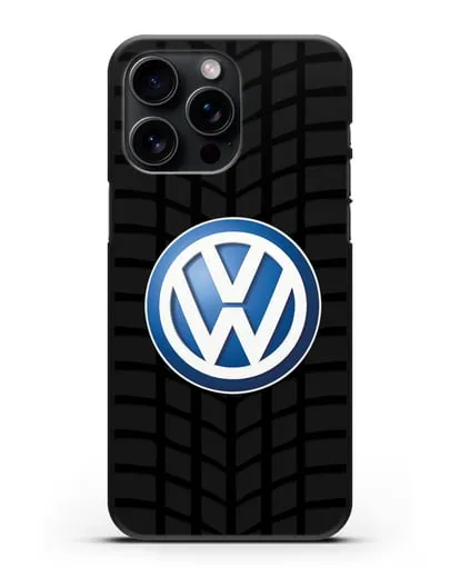 Чехол с логотипом Фольксваген силиконовый для iPhone 15 Pro Max