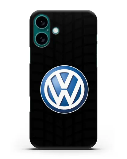 Чехол с логотипом Фольксваген силиконовый для iPhone 16 Plus