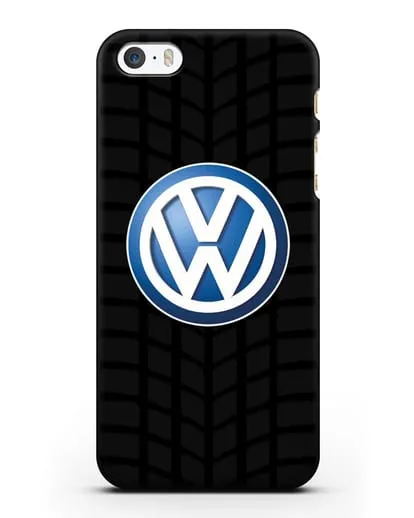 Чехол с логотипом Фольксваген силиконовый для iPhone 5/5s/SE
