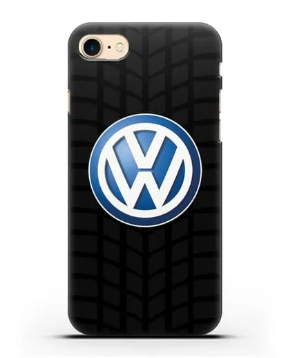 Чехол с логотипом Фольксваген силиконовый для iPhone 7