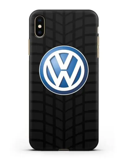 Чехол с логотипом Фольксваген силиконовый для iPhone XS Max