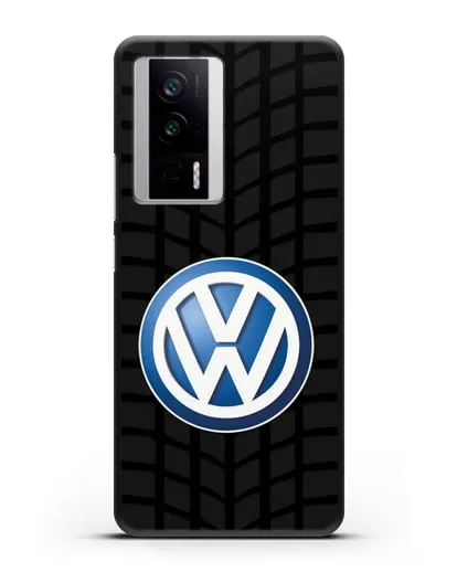 Чехол с логотипом Фольксваген силиконовый для Xiaomi Poco F5 Pro