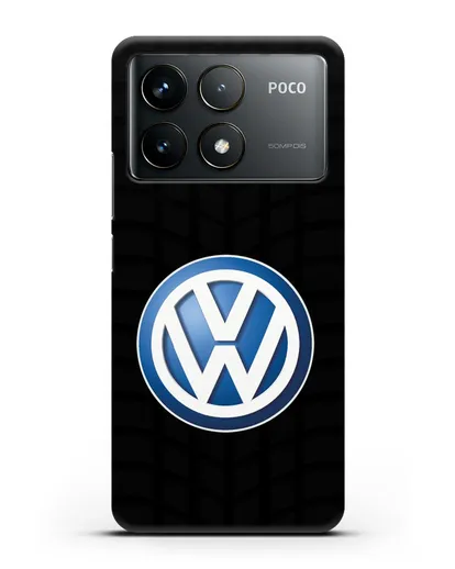Чехол с логотипом Фольксваген силиконовый для Xiaomi Poco F6 Pro
