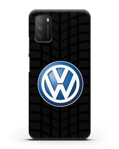 Чехол с логотипом Фольксваген силиконовый для Xiaomi Poco M3