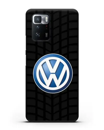 Чехол с логотипом Фольксваген силиконовый для Xiaomi Poco X3 GT