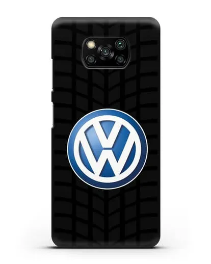 Чехол с логотипом Фольксваген силиконовый для Xiaomi Poco X3 Pro