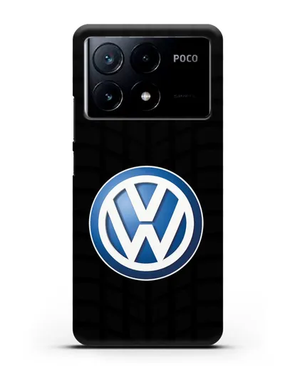 Чехол с логотипом Фольксваген силиконовый для Xiaomi Poco X6 Pro