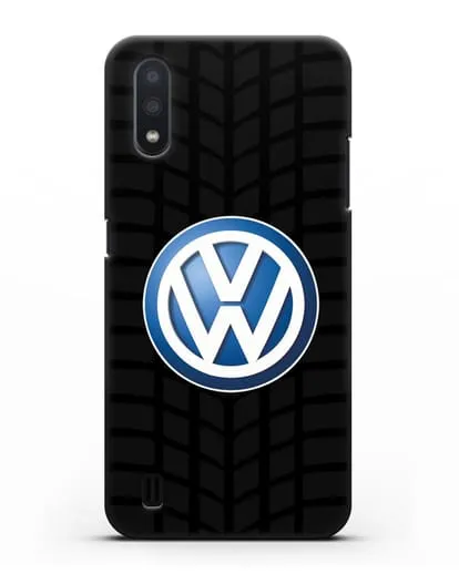 Чехол с логотипом Фольксваген силиконовый для Samsung Galaxy A01 [SM-A015F]