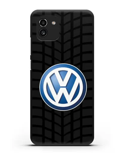 Чехол с логотипом Фольксваген силиконовый для Samsung Galaxy A03 [SM-A035]