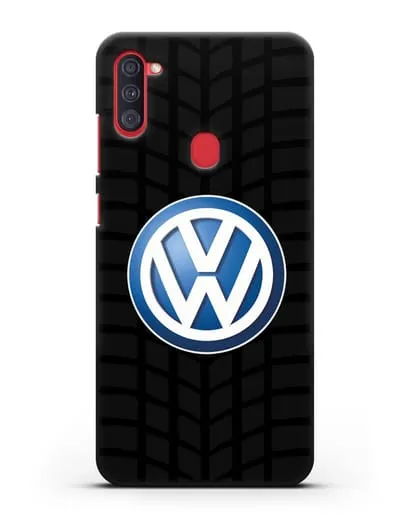 Чехол с логотипом Фольксваген силиконовый для Samsung Galaxy A11 [SM-A115F]