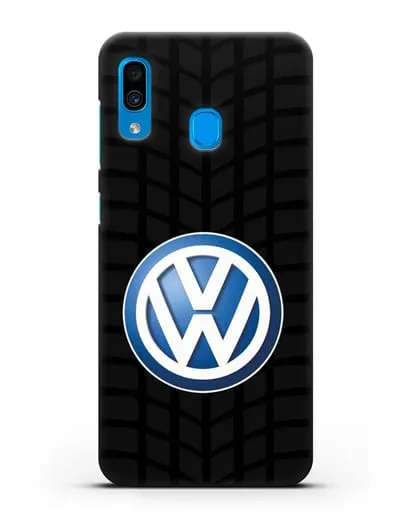Чехол с логотипом Фольксваген силиконовый для Samsung Galaxy A30 [SM-A305FN]