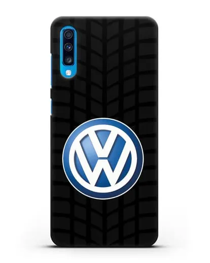 Чехол с логотипом Фольксваген силиконовый для Samsung Galaxy A70 [SM-A705F]