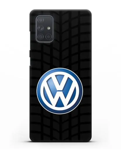 Чехол с логотипом Фольксваген силиконовый для Samsung Galaxy A71 [SM-A715F]
