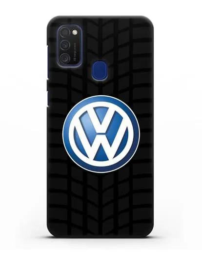 Чехол с логотипом Фольксваген силиконовый для Samsung Galaxy M21 [SM-M215F]