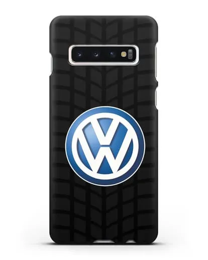 Чехол с логотипом Фольксваген силиконовый для Samsung Galaxy S10 [SM-G973F]