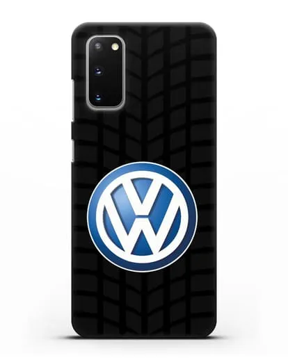 Чехол с логотипом Фольксваген силиконовый для Samsung Galaxy S20 [SM-G980F]