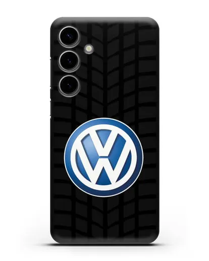 Чехол с логотипом Фольксваген силиконовый для Samsung Galaxy S24 Plus