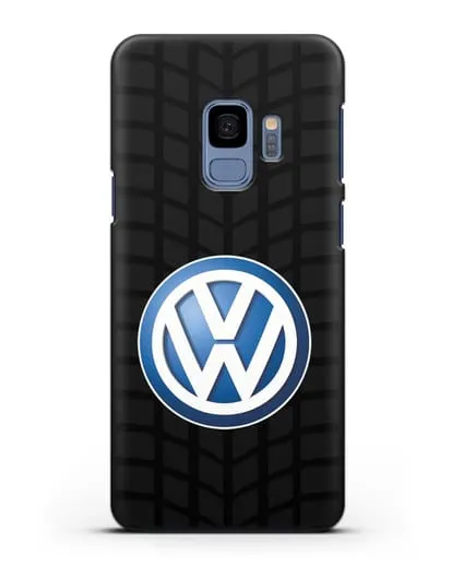 Чехол с логотипом Фольксваген силиконовый для Samsung Galaxy S9 [SM-G960F]
