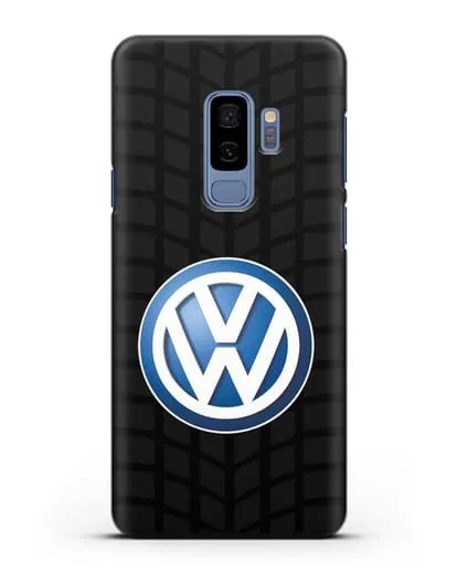 Чехол с логотипом Фольксваген силиконовый для Samsung Galaxy S9 Plus [SM-G965F]