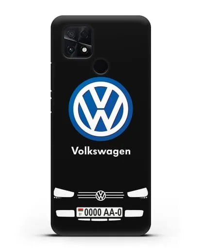 Чехол Volkswagen с автомобильным номером силиконовый для Xiaomi Poco C40