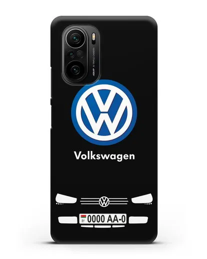 Чехол Volkswagen с автомобильным номером силиконовый для Xiaomi Poco F3