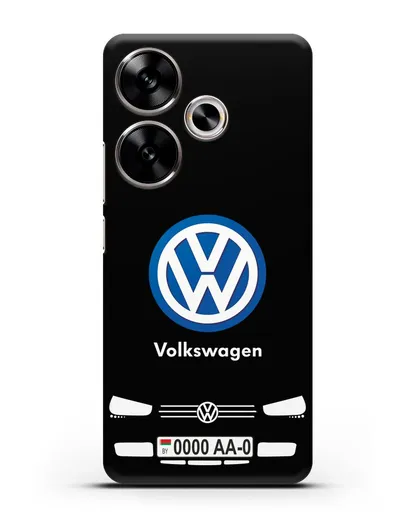 Чехол Volkswagen с автомобильным номером силиконовый для Xiaomi Poco F6