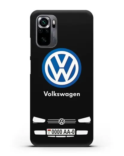 Чехол Volkswagen с автомобильным номером силиконовый для Xiaomi Poco M5s