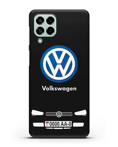 Чехол Volkswagen с автомобильным номером силиконовый для Samsung Galaxy M53 [SM-M536]