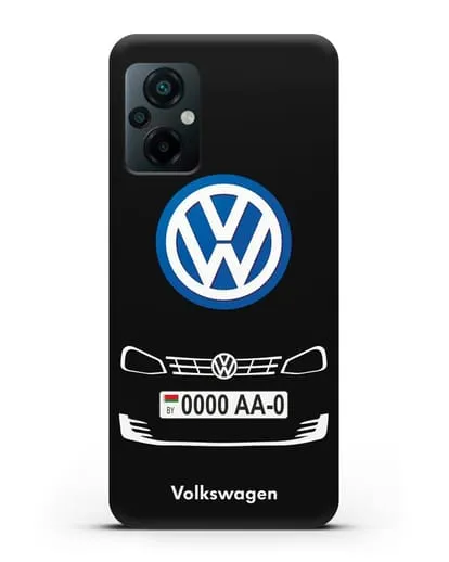 Чехол Фольксваген с номерным знаком силиконовый для Xiaomi Poco M5