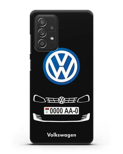 Чехол Фольксваген с номерным знаком силиконовый для Samsung Galaxy A53