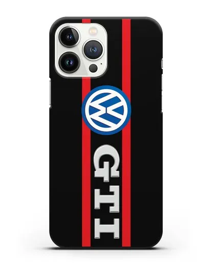 Чехол с логотипом Volkswagen GTI силиконовый для iPhone 13 Pro Max