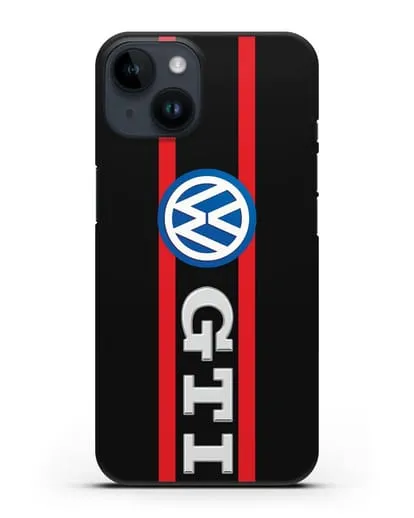 Чехол с логотипом Volkswagen GTI силиконовый для iPhone 14