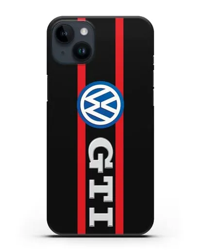Чехол с логотипом Volkswagen GTI силиконовый для iPhone 14 Plus