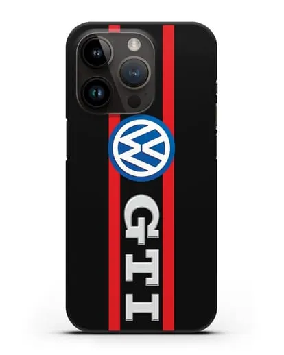 Чехол с логотипом Volkswagen GTI силиконовый для iPhone 14 Pro