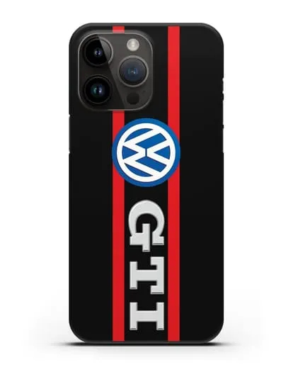 Чехол с логотипом Volkswagen GTI силиконовый для iPhone 14 Pro Max
