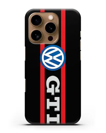 Чехол с логотипом Volkswagen GTI силиконовый для iPhone 16 Pro