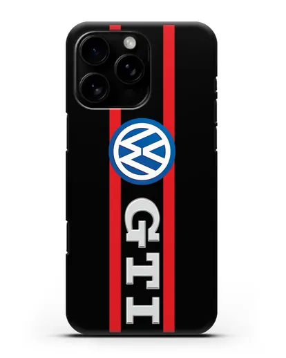 Чехол с логотипом Volkswagen GTI силиконовый для iPhone 16 Pro Max