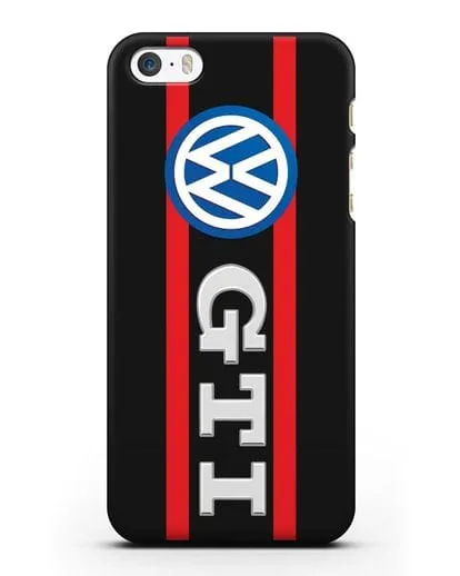 Чехол с логотипом Volkswagen GTI силиконовый для iPhone 5/5s/SE