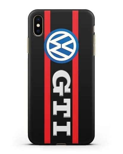 Чехол с логотипом Volkswagen GTI силиконовый для iPhone XS Max