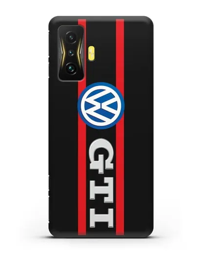 Чехол с логотипом Volkswagen GTI силиконовый для Xiaomi Poco F4 GT