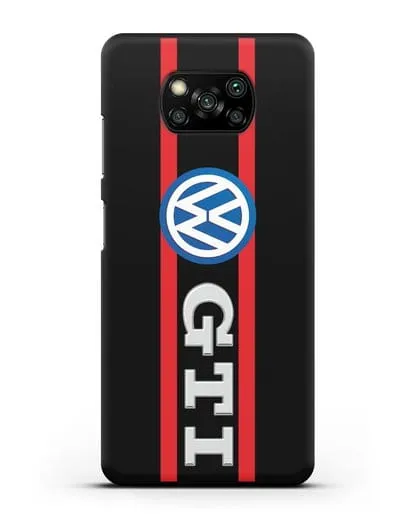 Чехол с логотипом Volkswagen GTI силиконовый для Xiaomi Poco X3