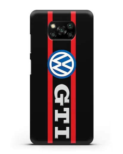 Чехол с логотипом Volkswagen GTI силиконовый для Xiaomi Poco X3 Pro