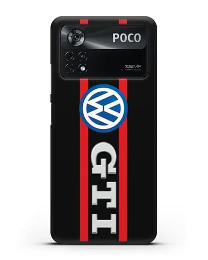 Чехол с логотипом Volkswagen GTI силиконовый для Xiaomi Poco X4 Pro