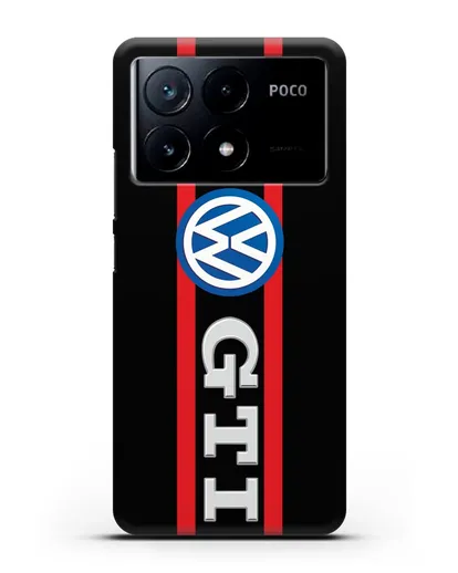 Чехол с логотипом Volkswagen GTI силиконовый для Xiaomi Poco X6 Pro
