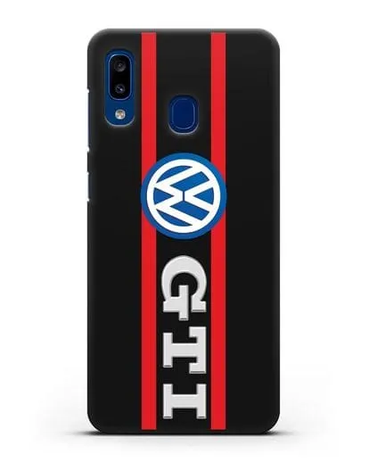 Чехол с логотипом Volkswagen GTI силиконовый для Samsung Galaxy A20 [SM-A205FN]