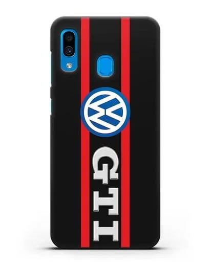 Чехол с логотипом Volkswagen GTI силиконовый для Samsung Galaxy A30 [SM-A305FN]