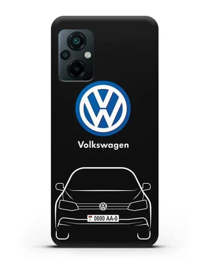 Чехол Volkswagen Jetta с автомобильным номером силиконовый для Xiaomi Poco M5