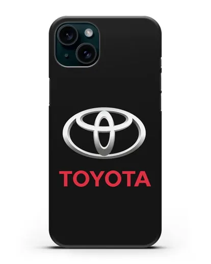 Чехол с логотипом Toyota силиконовый для iPhone 15 Plus