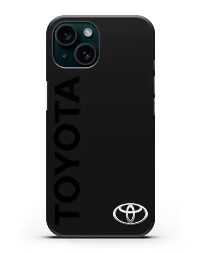 Чехол с надписью Toyota и логотипом силиконовый для iPhone 15