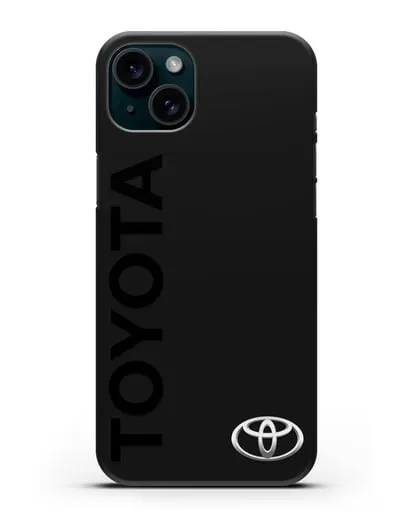 Чехол с надписью Toyota и логотипом силиконовый для iPhone 15 Plus
